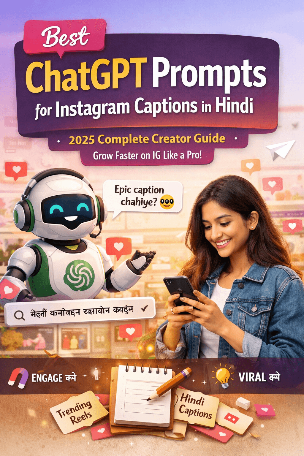 Best ChatGPT Prompts for Instagram Captions in Hindi (2025 Creator Guide)